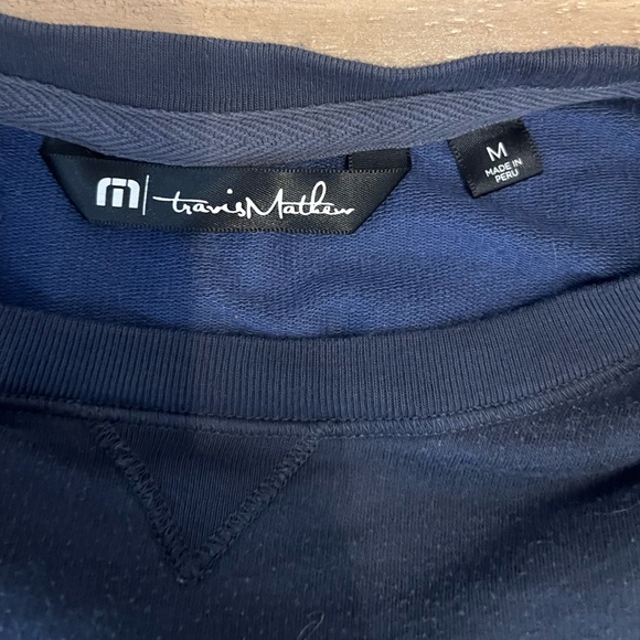 Mens Travis Mathew Long Sleeve Blue Pullover - Picture 2 of 3